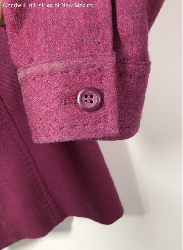 Pendleton Womens Fuchsia Wool Button Front Collar… - image 5