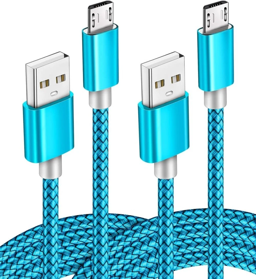 Brand New Micro USB Cable 6ft Blue - Image 3 of 4