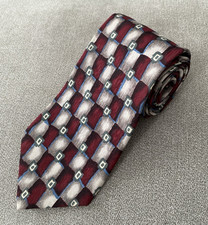 Mens Necktie Burgundy STONEHENGE Cocktail Collection TIE 100 Silk Holidays NEW