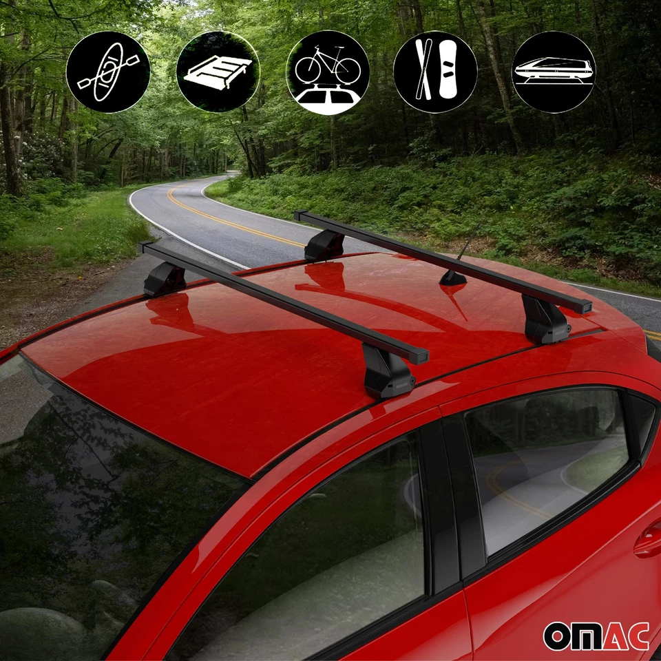 Barras transversales superiores para BMW Serie 5 E39 Sedán 1997-03 acero negro Foto 3 de 4