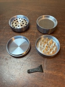 SharpStone Hard Top 4 Piece 2.2” Herb / Spice Grinder Light Blue
