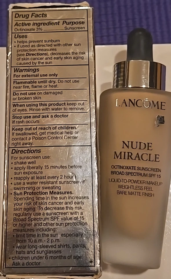 Lancome Nude Miracle Liquid To Powder Makeup SPF 15 NIB 1 fl oz Buff 220 (C) - Image 2 of 4