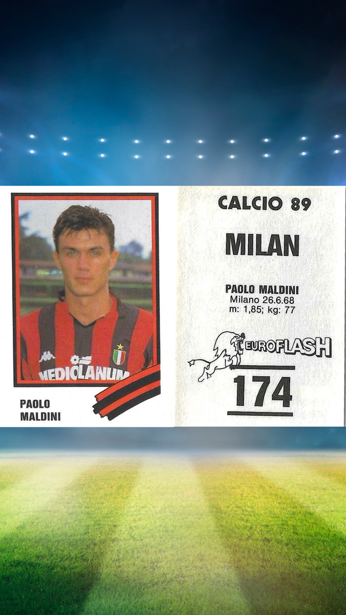 1988 Euroflash Calcio '89 Paolo Maldini #174 | eBay