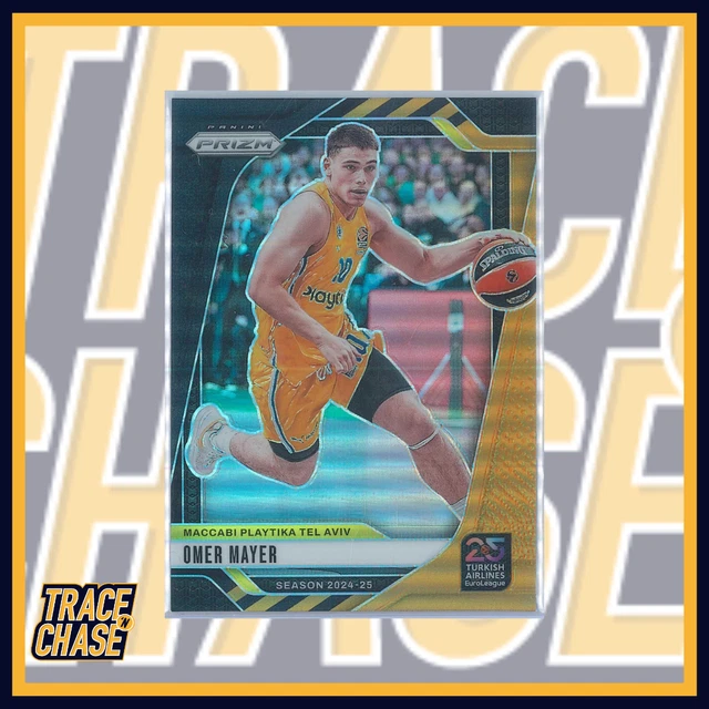 2024-25 Panini Prizm Euroleague Basketball Omer Mayer Black Gold 5/5 #55