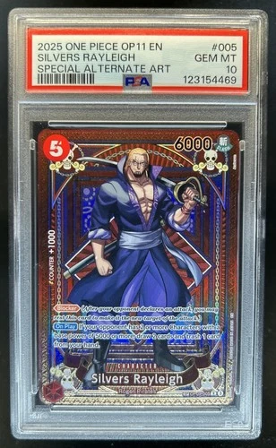 2025 One Piece Silvers Rayleigh Special Card Alt Art #OP09-005 PSA 10 GEM MINT