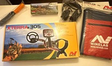 Minelab X-TERRA 305 VLF Ground Search Metal Detector w/ Pro-Find Bag Brand New
