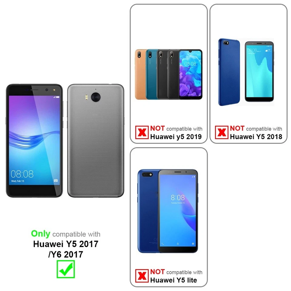 Funda para Huawei Y5 2017/Y6 2017 Protección Teléfono TPU Silicona Delgada Foto 2 de 4