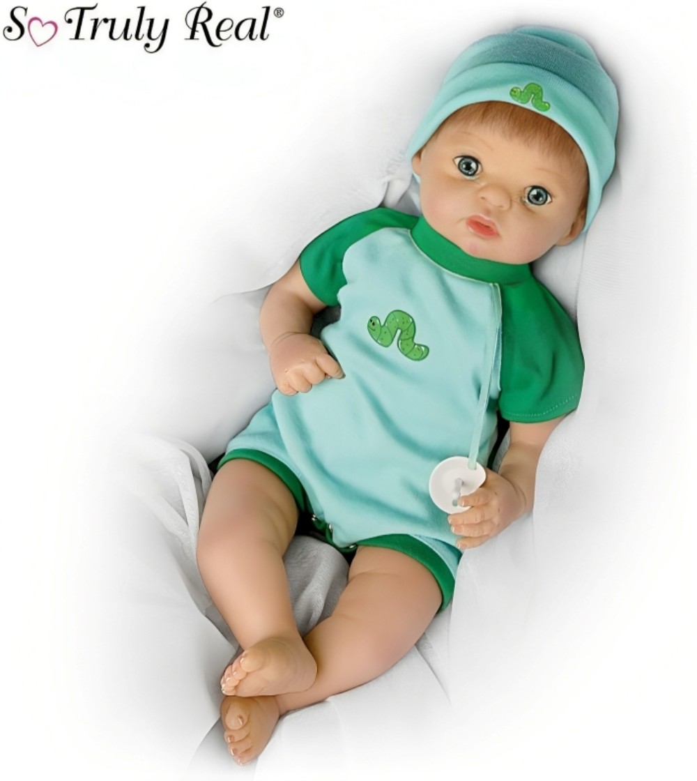 Ashton-Drake Benny The Living Baby Doll Interactive Kicks Makes