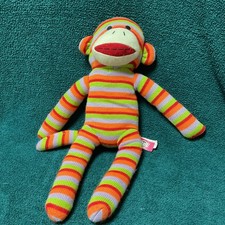 Dan Dee Collectors Choice Sock Monkey Plush Striped 18" Stuffed Animal Toy