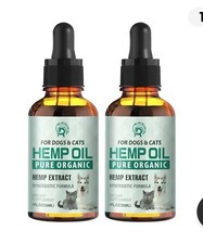 2 Pack Hemp Oil for Dogs and Cats - Anxiety Stress Sleep Allergies Arthritis ...
