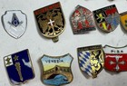 40+ VTG European Travel Shield Enamel Hat Pin Mixed Lot German Austrian Rare  — photo 9
