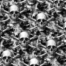 Skull & Cross Bones 28 - 18"x46" Hydrographic Film Hydro Dipping