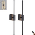 Battery Operated LED Wall Sconce Set of 2 with Remote, Dimmable, USB Rechargeabl