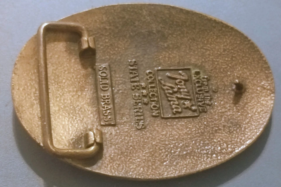 VINTAGE EXCLUSIVE TONY LAMA COLLECTION OREGON STATE BELT BUCKLE SOLID BRASS - Image 4 of 4