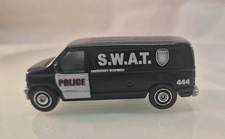 Matchbox Ford Panel Van Pair - White 2009 & Police Squad "SWAT" Black 2010