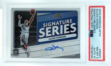 Allen Iverson Auto PSA 8 10 2020-21 Donruss Optic Signature Series Autograph HOF