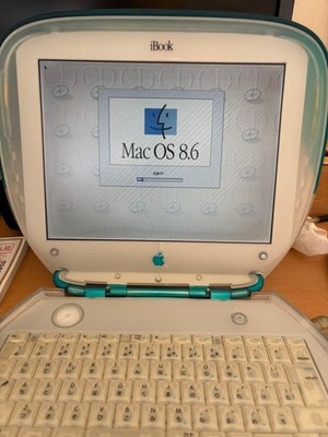 Apple iBook G3 Clamshell Blueberry Vintage Mac OS Laptop Retro Notebook