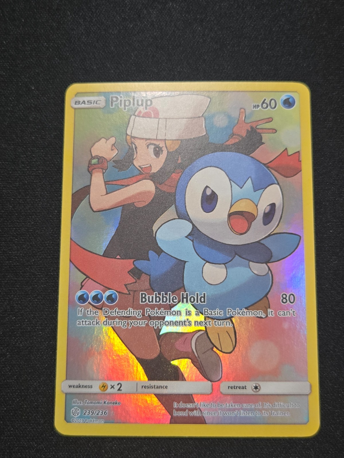 Pokémon TCG:MINT Cosmic Eclipse Full Art Holo Piplup 239/236