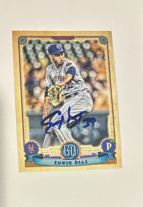 Edwin Diaz Signed 2019 Gypsy Queen Card Autographed
