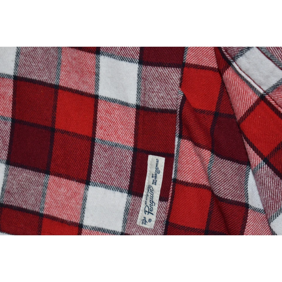 Original Penguin Munsingwear Dress Shirt Men Size 2XL XXL Red White Plaid - Image 3 of 4