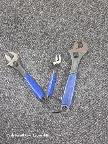 3 Blue Point 6 8 10" SetAdjustable Spanner Wrench Snap On GAJ10SG GAJ8SG GAJ6G