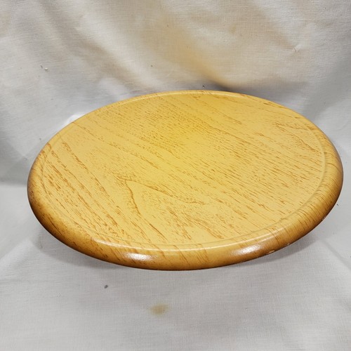 Green Drizzle on Cream Ceramic Lazy Susan Wooden Turntable REPLACEMENT PART