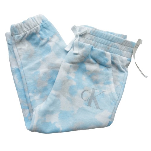 Calvin Klein Girls 18M 2 Piece Jog Set - Blue Earth Print Camouflage/Clouds - Picture 5 of 9