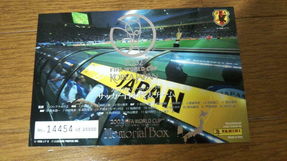 2002 WorldCup Memorial Box Trading cards soccer Football F/S from JAPAN