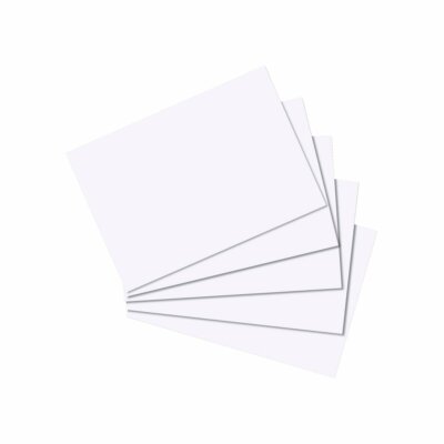 100 Herlitz Karteikarten DIN A8 / blanko / Farbe: weiß