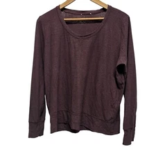 Wrap London Hemp And Organic Cotton Stripe Top Size 8 Purple Black