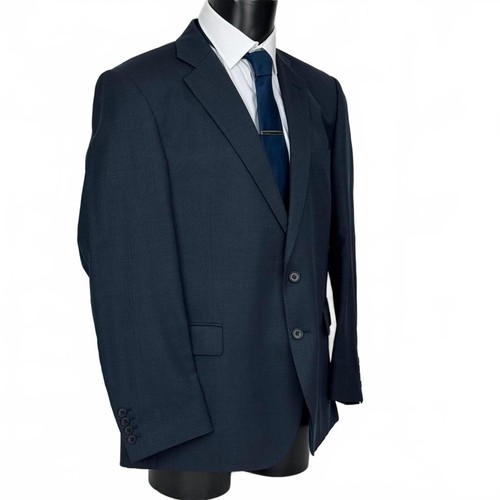Aquascutum dunkelblau strukturierter Wollanzug 2-teilig Größe 44R W38” L31” - Bild 5 von 11