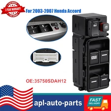 Master Power Window 4 Door Control Switch Driver Left for 2003-2007 Honda Accord