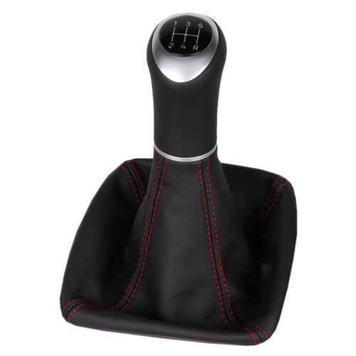 Pelle ICT pomello cambio cuffia per Ford C Max 2 DXA 5marce LED filetto ross C41 - Picture 3 of 6