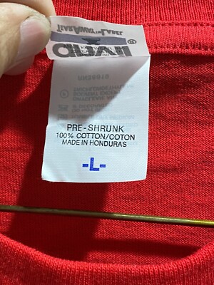 Anvil TearAway Label Red Blank Men's L T-Shirt NEW | eBay