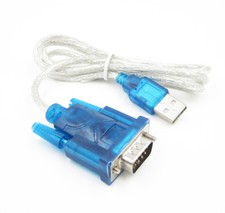 USB to RS232 Serial Port 9 Pin DB9 Cable Serial COM Port Adapter Convertor Blue