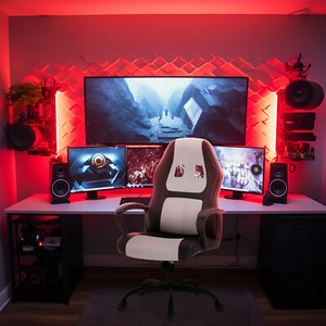 Président du Bureau PC Chaise de jeu ergonomique PU Chaise exécutive en cuir Lombar Support