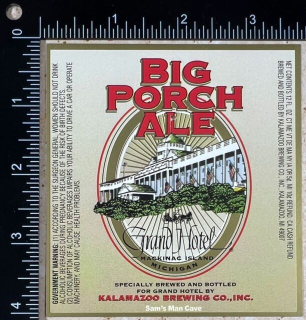 Grand Hotel Mackinac Island Big Porch Ale Label - MICHIGAN Grand Hotel Mackinac Island Big Porch Ale Label - MICHIGAN