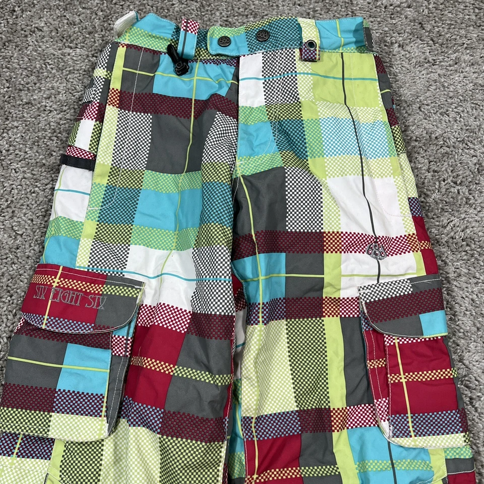 Youth 686 Smarty Tech Lily Snowboard Ski Pants Multicolor Geometric Girls Sz Med - Imagem 3 de 4