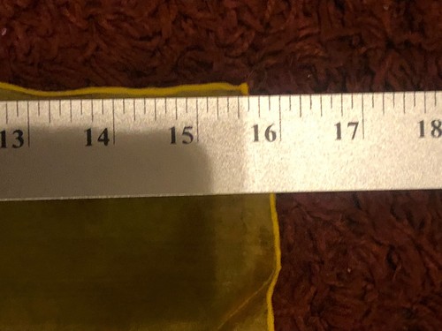 Hadson hand rolled pure silk Handkerchief /scarf yellow Japan - Picture 3 of 4