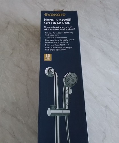 Hand Shower Set On 32mm Grab Rail Evekare Independent living Safety - Picture 3 of 6