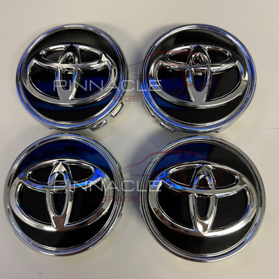 4PCS TOYOTA 62mm Black Wheel Center Caps, Camry Avalon RAV4 C-HR ...