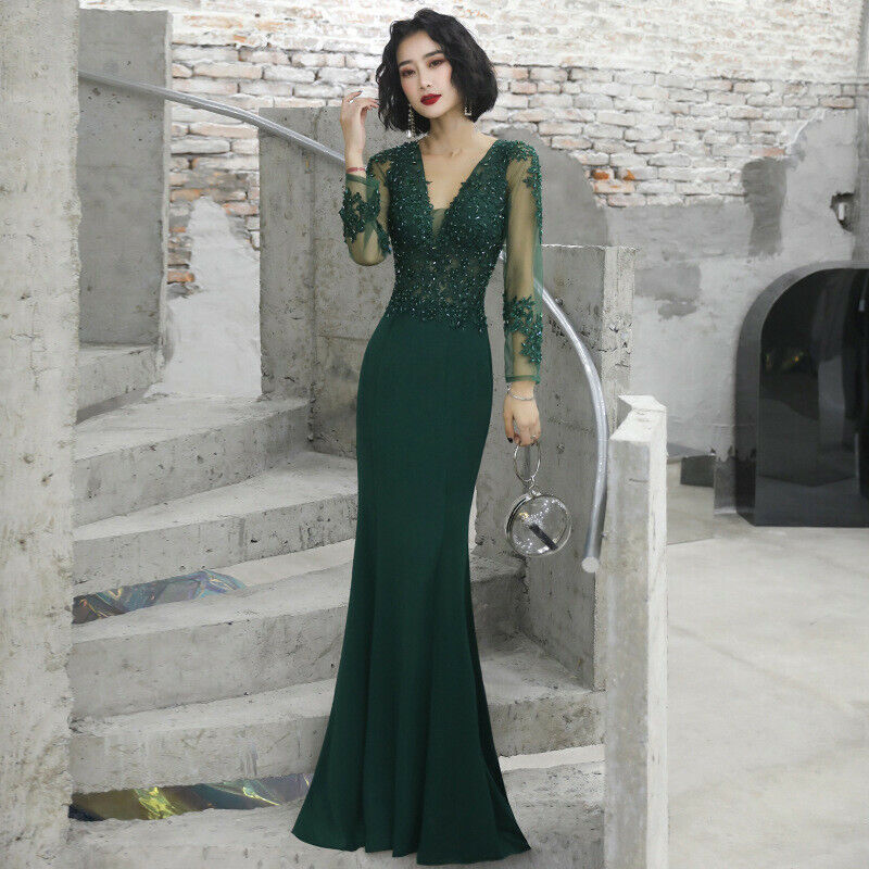 Deep V-neck Newest Long Prom Dresses, Lace Bridesmaid Dresses, Evening Party Prom Dresses Deep V-neck Newest Long Prom Dresses, Lace Bridesmaid Dresses, Evening Party Prom Dresses
