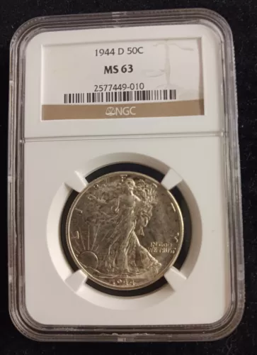 1944(D) NGC MS 63 Walking Liberty Half Dollar Coin
