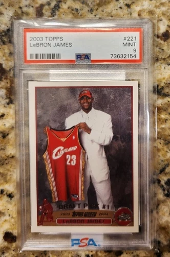 2003-04 Topps - #221 LeBron James (RC) PSA 9 Mint - Cavaliers HOF Rookie Card