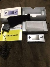 Nintendo Game Boy Micro body box silver charger from jAPAN