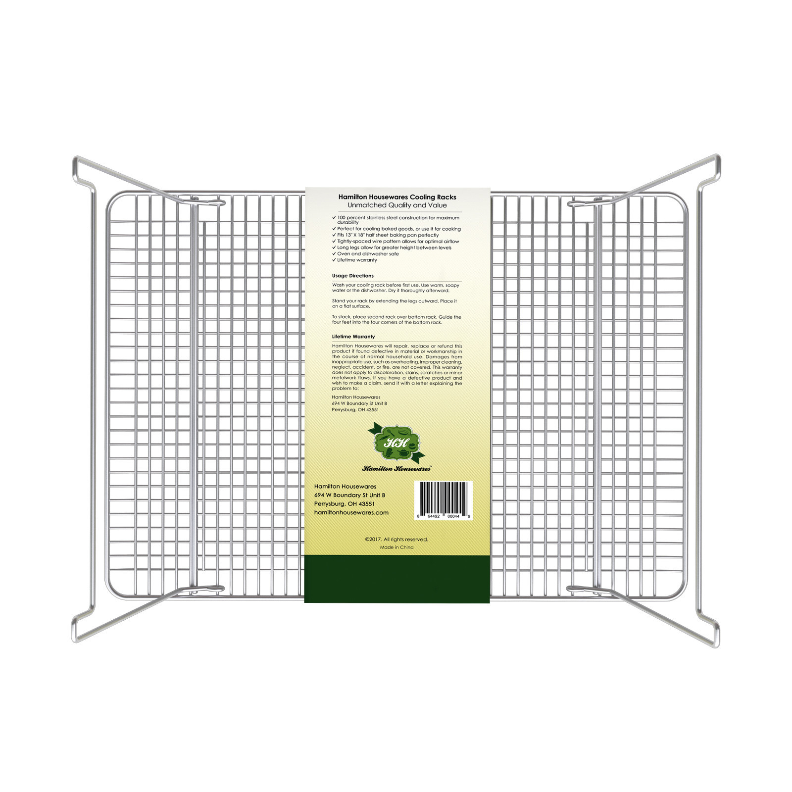 Hamilton Housewares 12" X 17" Stackable Stainless Steel Cooling Rack eBay