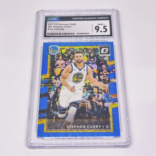 2017-18 Panini Donruss Optic Blue Velocity STEPHEN CURRY CGC 9.5!!