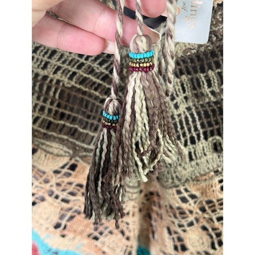 NWT Soft Surroundings Earthy Long Tunic Top Aqua Chevron Women's M (10-12) - Picture 8 of 12