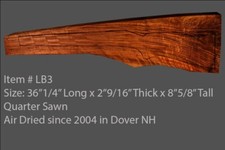 TURKISH WALNUT RIFLE GUN STOCK BLANK ITEM LB3 CHIRON WALNUT