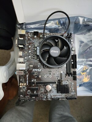 MSI B450M PRO-M2 MAX Socket AM4, AMD Motherboard W/ AMD 2400G Processor